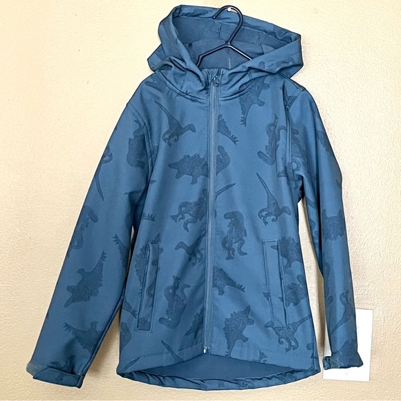 Little Kids boys Shell Jacket with fleece lining 7-8 yrs 128 cm Blue - Picture 5 of 8